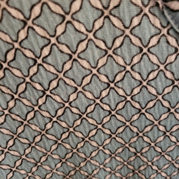 NWOT Jones New York Blue Relaxed Tie Front Short Sleeve T-Shirt - Picture 2 of 6